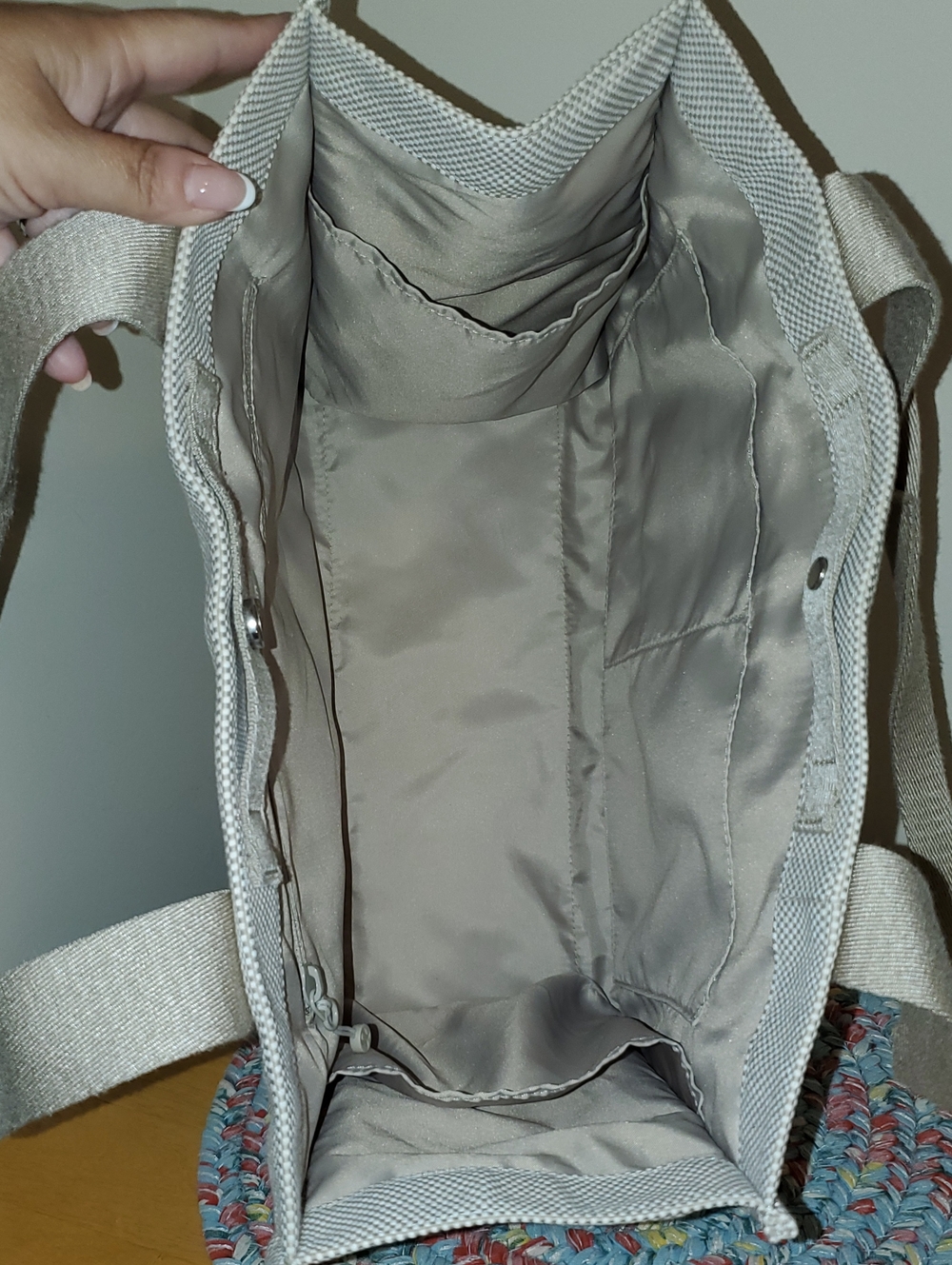 Lululemon Two-Tone Canvas Tote Bag 10L in Like New Condition ... Mojave Tan - Picture 11 of 13